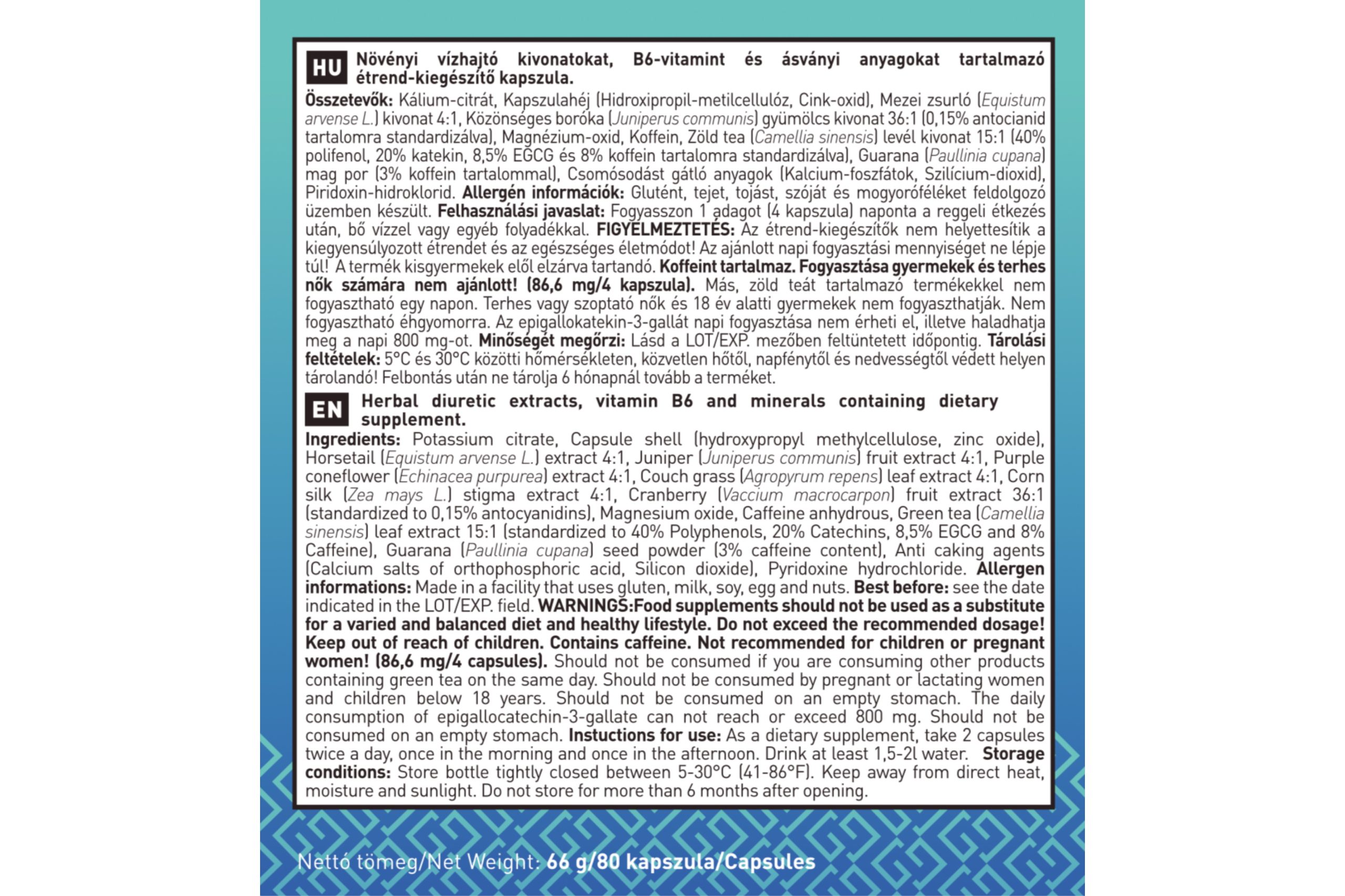 GG BODY PERFECT DRY összetevők